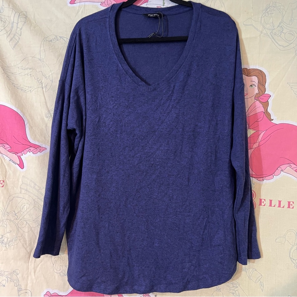 Well Worn Women's Deep Blue Long Sleeve Top